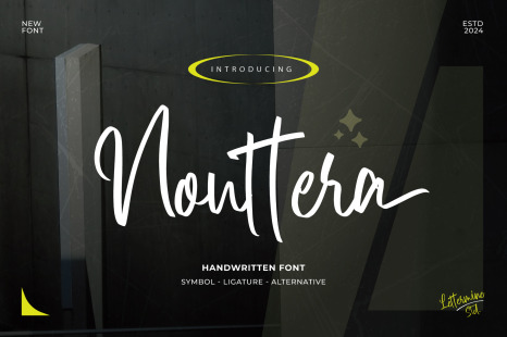 Nouttera - Script Handwritten - Branding typography