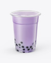 Blueberry Bubble Tea Cup Mockup