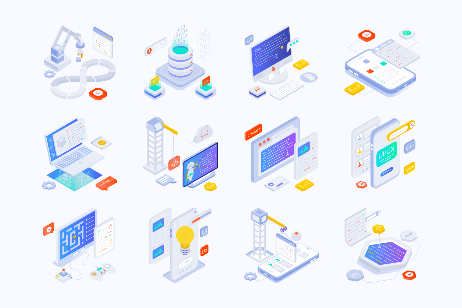 Programming and Coding Icons Programming and Coding Icons