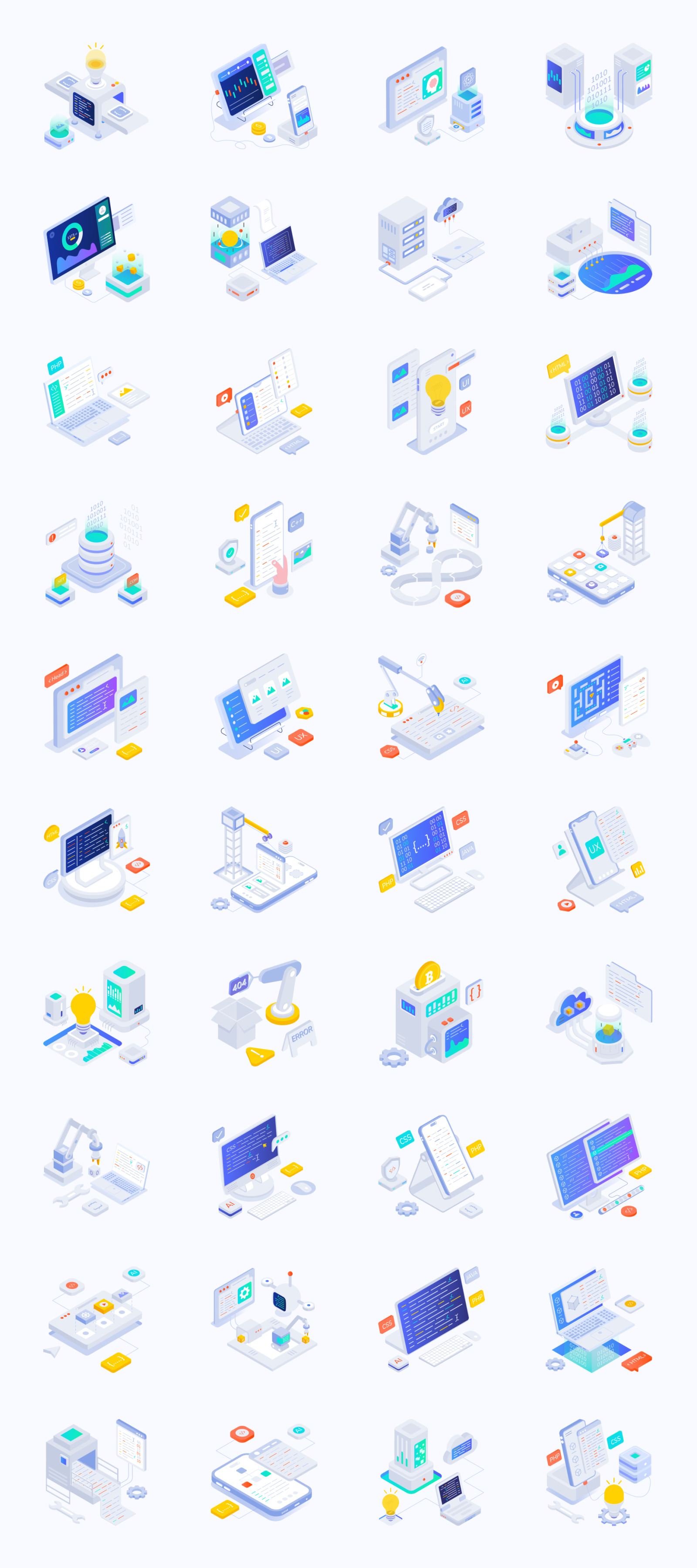 Programming and Coding Icons Programming and Coding Icons