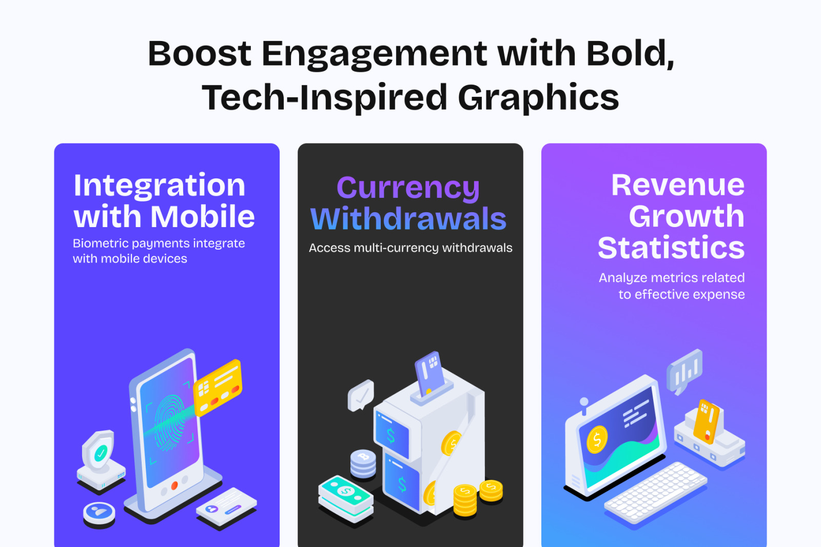 Payment and Fintech Isometric Icons Payment and Fintech Isometric Icons