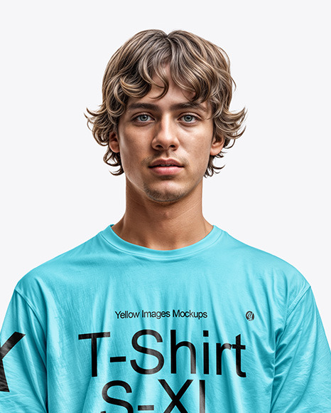 Young Man in a T-Shirt Mockup