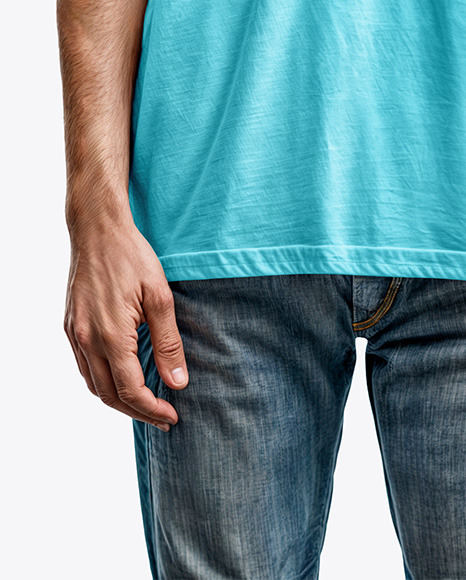 Young Man in a T-Shirt Mockup