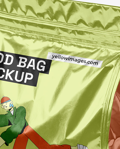 Metallic Food Bag Mockup