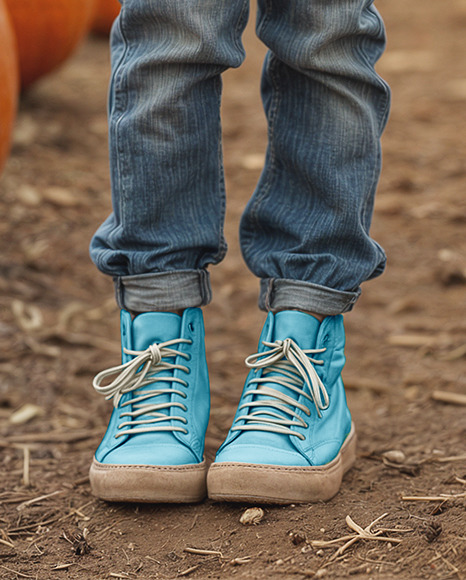Girl in Sweatshirt at Pumpkin Patch Celebration Mockup