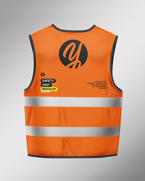 Safety Vest Mockup - Back View