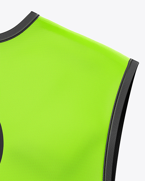 Safety Vest Mockup - Back View