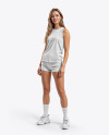 A Woman Wearing a Full Volleyball Kit Mockup