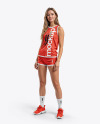 A Woman Wearing a Full Volleyball Kit Mockup