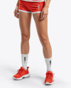 A Woman Wearing a Full Volleyball Kit Mockup