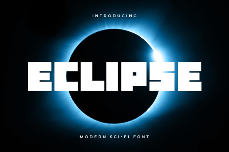 Eclipse - Modern Sci-fi Font - Fonts