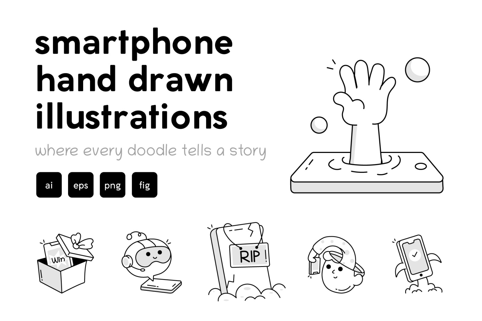 Smartphone Doodle Icons Smartphone Doodle Icons