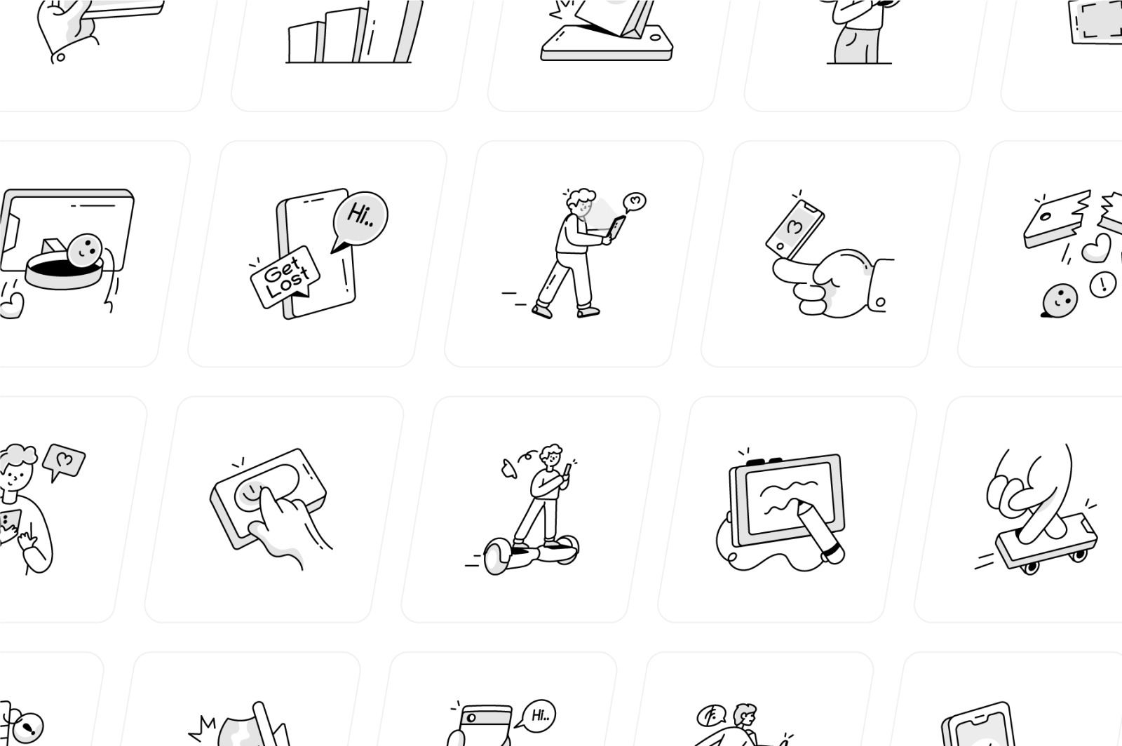 Smartphone Doodle Icons Smartphone Doodle Icons