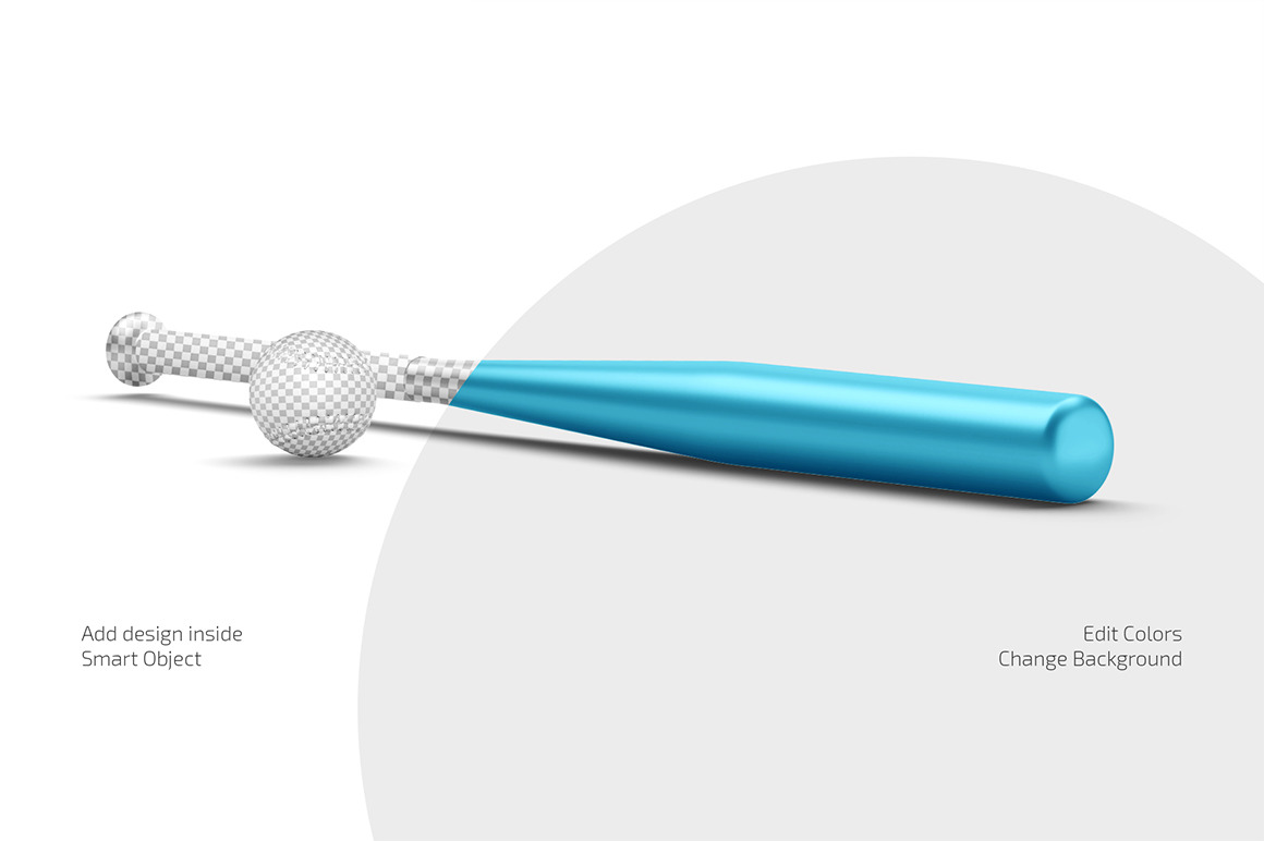 Baseball Bat Mockup Set Baseball Bat Mockup Set