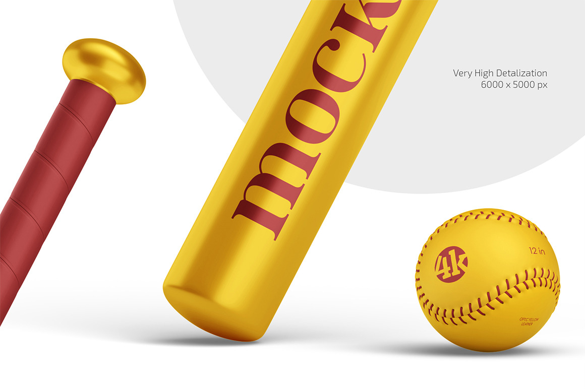 Baseball Bat Mockup Set Baseball Bat Mockup Set