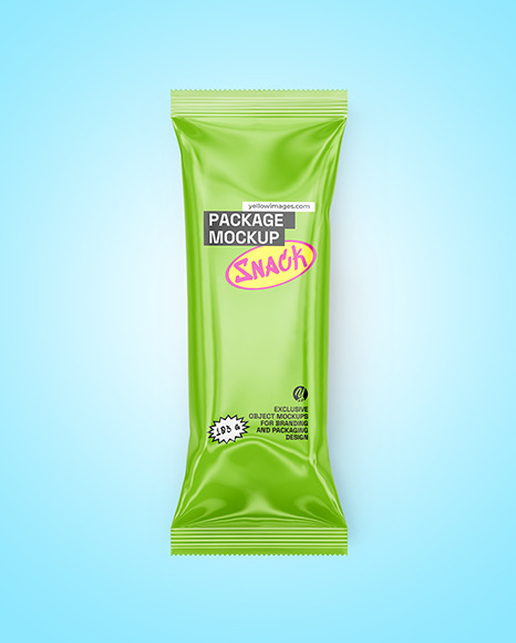 Glossy Snack Package Mockup