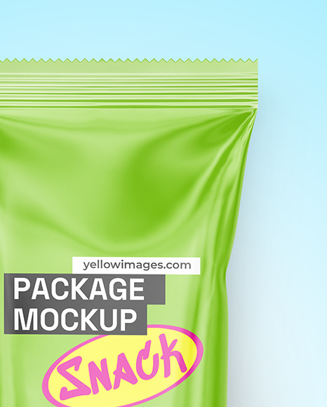 Glossy Snack Package Mockup