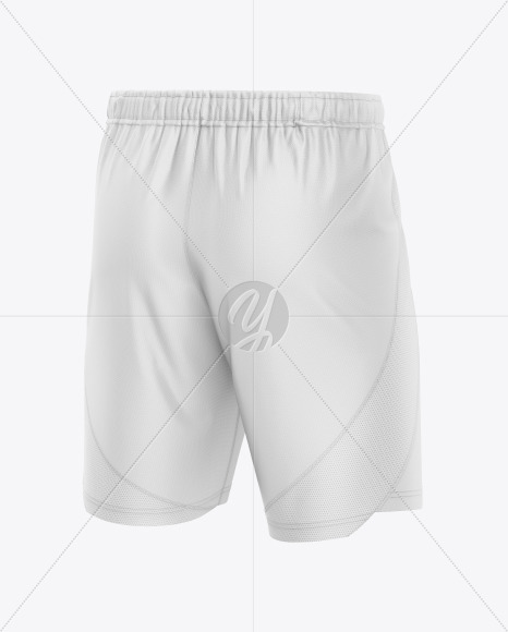 Shorts Mockup - Back Half Side View