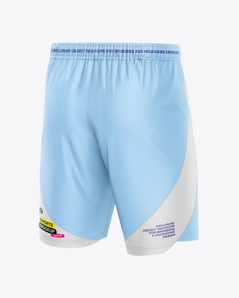 Shorts Mockup - Back Half Side View