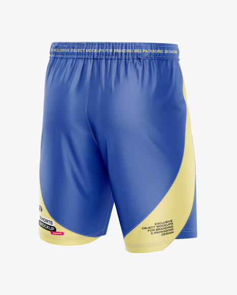 Shorts Mockup - Back Half Side View