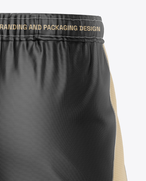 Shorts Mockup - Back Half Side View