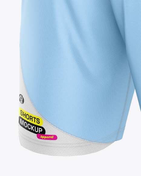 Shorts Mockup - Back Half Side View