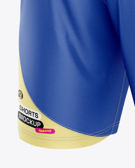 Shorts Mockup - Back Half Side View