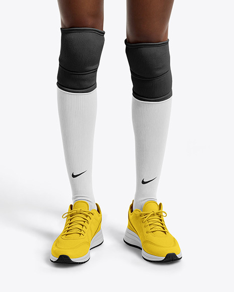 Afro-American Woman Wearing a Full Volleyball Kit Mockup