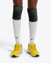 Afro-American Woman Wearing a Full Volleyball Kit Mockup