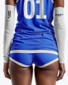Black Woman Wearing a Full Volleyball Kit Mockup