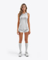 Woman Wearing a Full Volleyball Kit Mockup