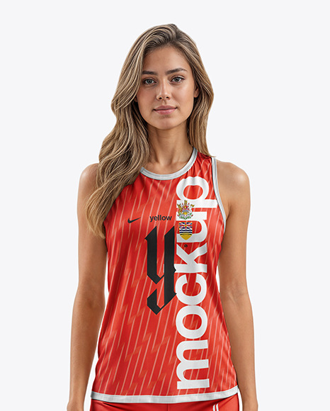 Woman Wearing a Full Volleyball Kit Mockup