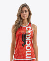 Woman Wearing a Full Volleyball Kit Mockup