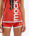 Woman Wearing a Full Volleyball Kit Mockup
