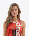 Woman Wearing a Full Volleyball Kit Mockup