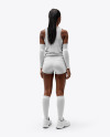 Black Woman Wearing a Full Volleyball Kit Mockup