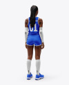 Black Woman Wearing a Full Volleyball Kit Mockup