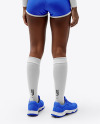 Black Woman Wearing a Full Volleyball Kit Mockup
