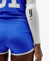 Black Woman Wearing a Full Volleyball Kit Mockup