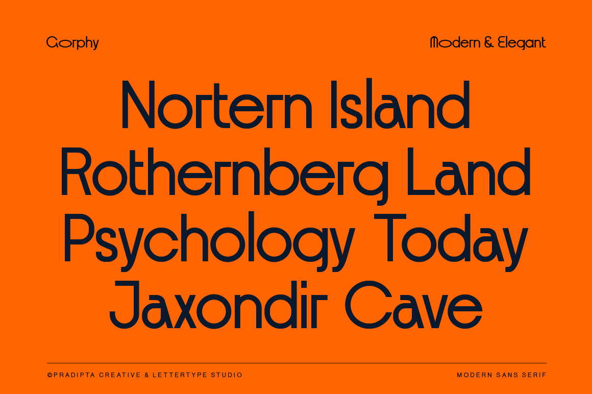 Gorphy Modern & Elegant Sans Serif Gorphy Modern & Elegant Sans Serif