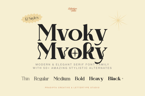 Mvoky Modern & Elegant Serif Family - Classicserif