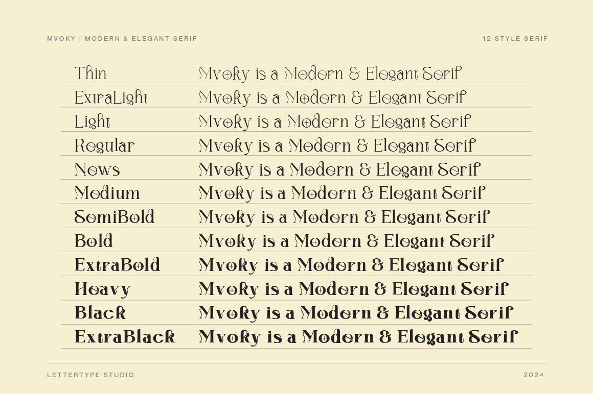 Mvoky Modern & Elegant Serif Family Mvoky Modern & Elegant Serif Family