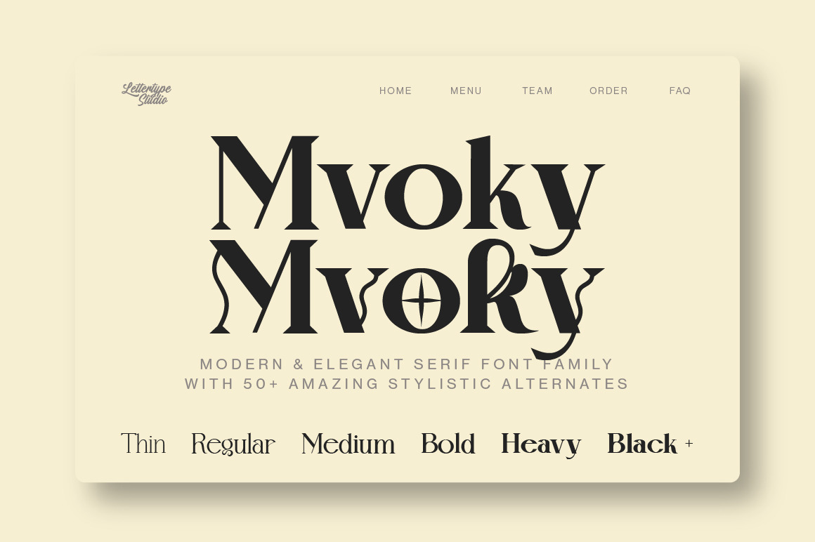 Mvoky Modern & Elegant Serif Family Mvoky Modern & Elegant Serif Family