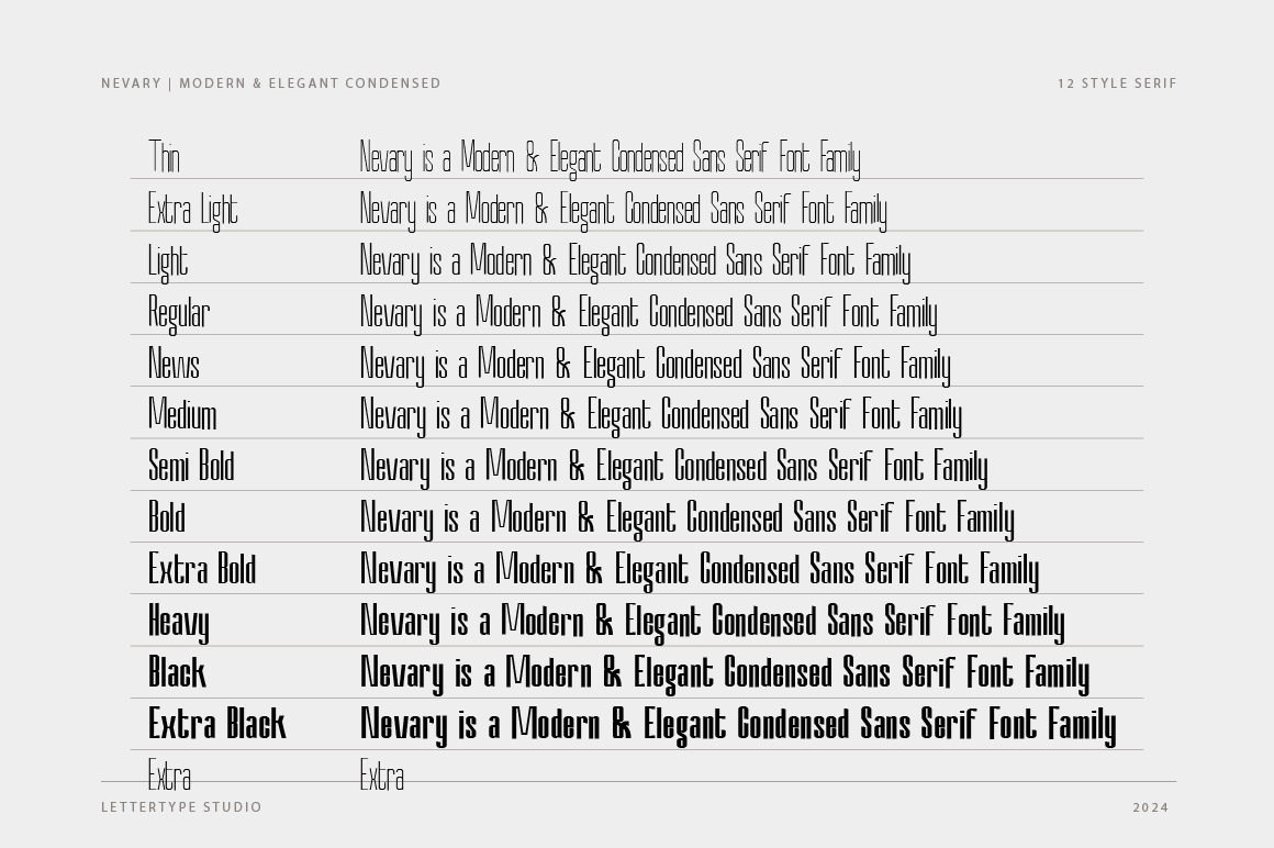 Nevary Modern & Elegant Sans Serif Family Nevary Modern & Elegant Sans Serif Family