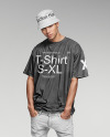 A Man Wearing an Oversize T-Shirt and a Bucket Hat Mockup