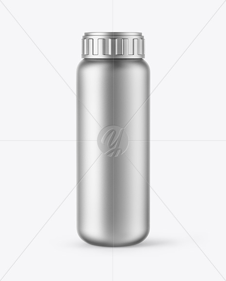 Metallic Fertilizer Bottle Mockup