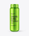 Metallic Fertilizer Bottle Mockup
