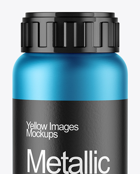Metallic Fertilizer Bottle Mockup
