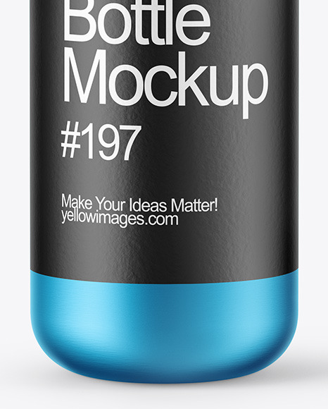 Metallic Fertilizer Bottle Mockup