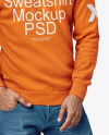 Man Wearing a Sweatshirt Mockup